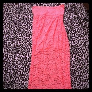 Steapless pink adorable LACE dress